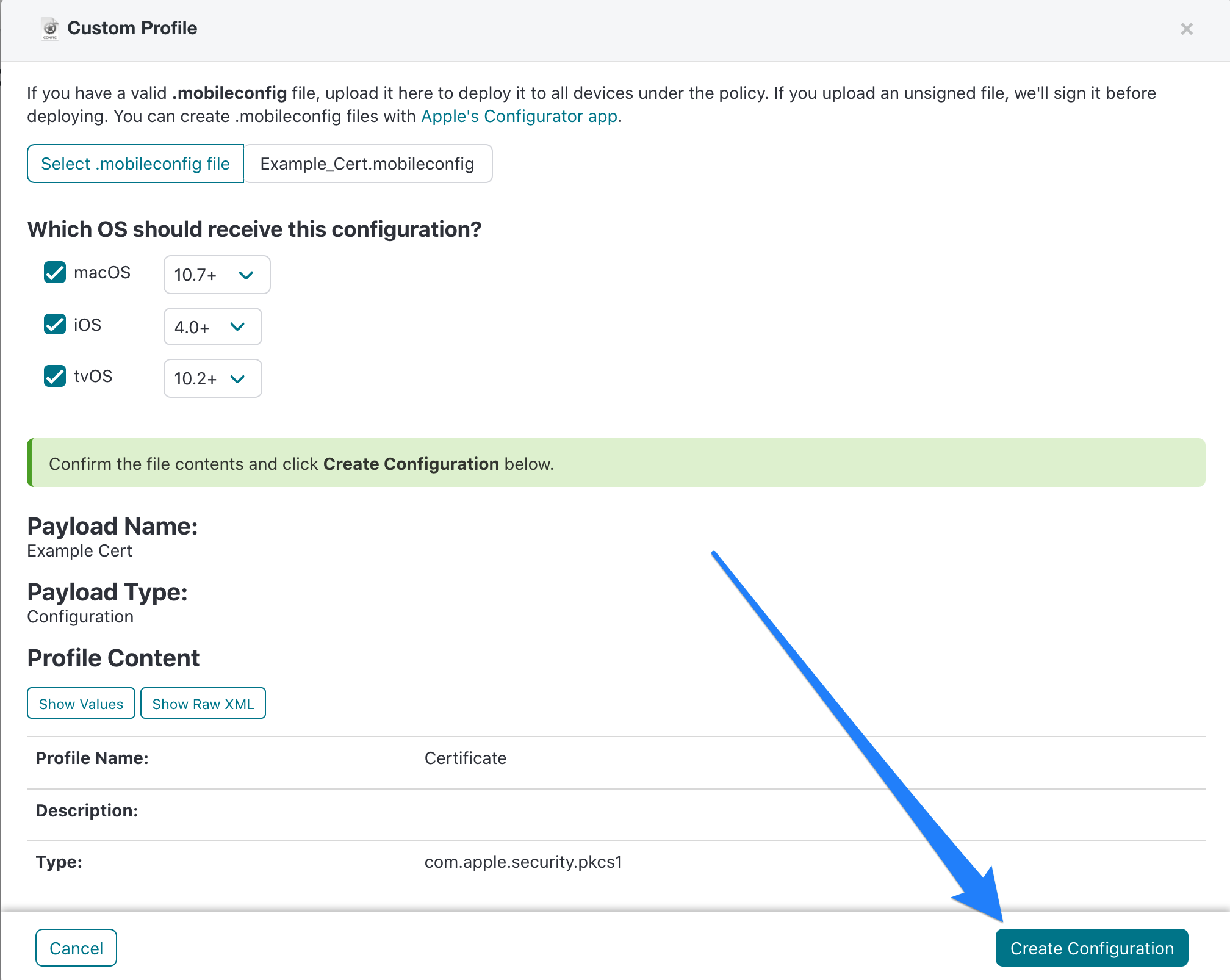 Deploying Certificates Addigy